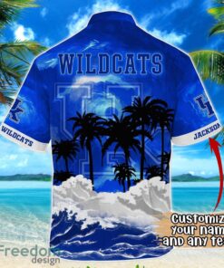 Kentucky Wildcats NCAA Hawaiian Shirt Coconut Tree Waves Beach Hawaii Shirt Custom Name For Fans Product Photo 3