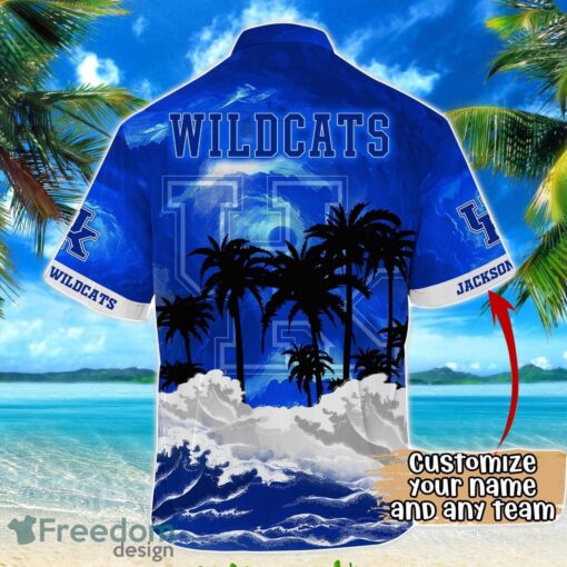 Kentucky Wildcats NCAA Hawaiian Shirt Coconut Tree Waves Beach Hawaii Shirt Custom Name For Fans Product Photo 3