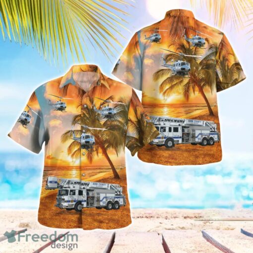 Kern County Fire Department Beach Sunset Hawaiian Shirt Summer Gift Product Photo 1