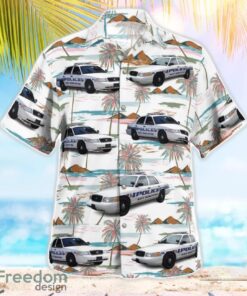 Key Biscayne Florida Police 3D Summer Aloha Hawaiian Shirt Product Photo 3