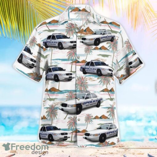 Key Biscayne Florida Police 3D Summer Aloha Hawaiian Shirt Product Photo 3