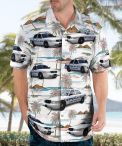 Key Biscayne Florida Police 3D Summer Aloha Hawaiian Shirt Product Photo 4