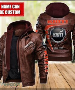 Kioti 2D Leather Jacket For Men Custom Name Special Gift Ideas Product Photo 2