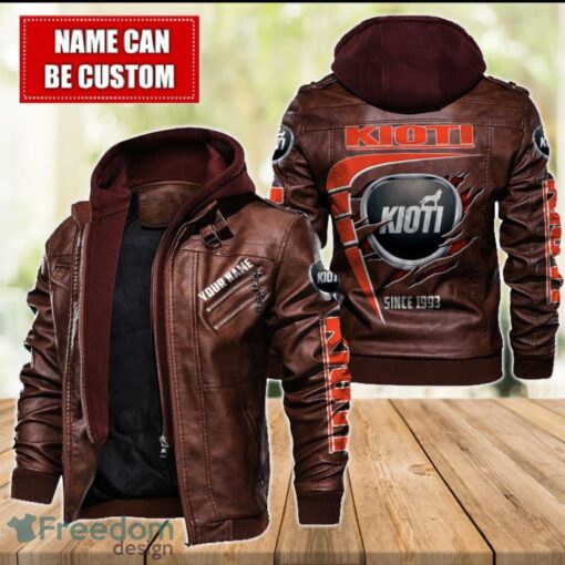 Kioti 2D Leather Jacket For Men Custom Name Special Gift Ideas Product Photo 2