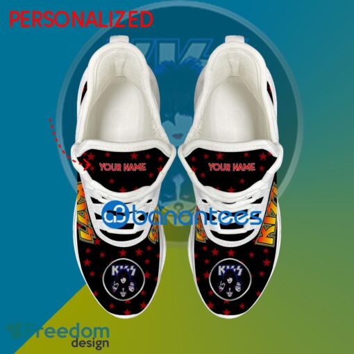 KISS Band Sport Sneaker Impression Custom Name Gift Max Soul Shoes USA Flag Star New For Fans - KISS Band Running Shoes New Trending Personalized Photo 2