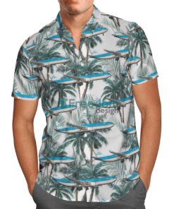 KLM Royal Dutch Airlines Airbus A330-303 Hawaiian Shirt Gift For Summer Vacation Product Photo 2