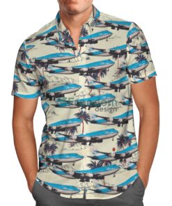 KLM Royal Dutch Airlines Boeing 747-406M Hawaiian Shirt All Over Print Product Photo 2