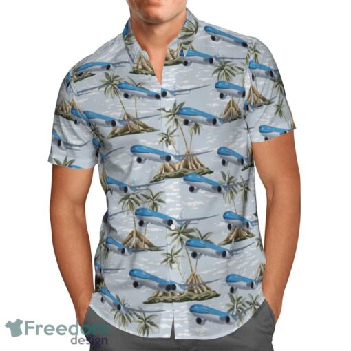 KLM Royal Dutch Airlines Boeing 777-300ER Hawaiian Shirt Beach Shirt Summer Holiday Gift Product Photo 2