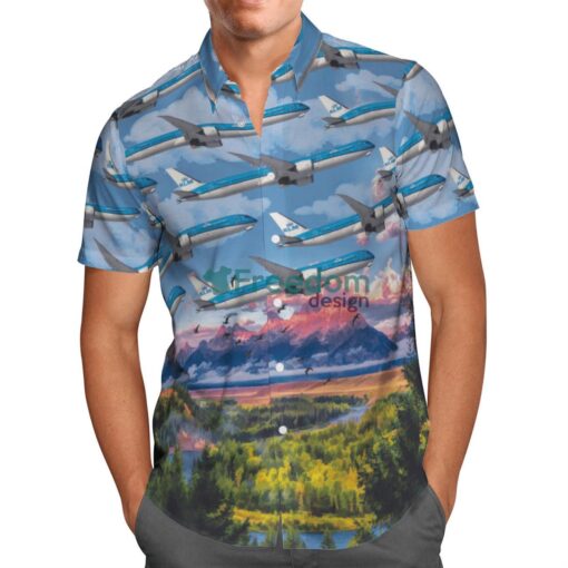 KLM Royal Dutch Airlines Boeing 787-10 Dreamliner Hawaiian Shirt Gift For Summer Vacation Product Photo 2