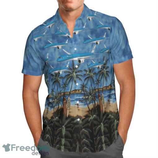 KLM Royal Dutch Airlines Embraer E195-E2 Hawaiian Shirt Beach Shirt Summer Holiday Gift Product Photo 2