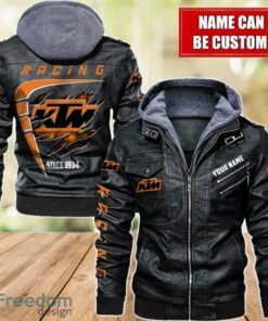 KTM 2D Leather Jacket For Men Custom Name Special Gift Ideas Product Photo 1