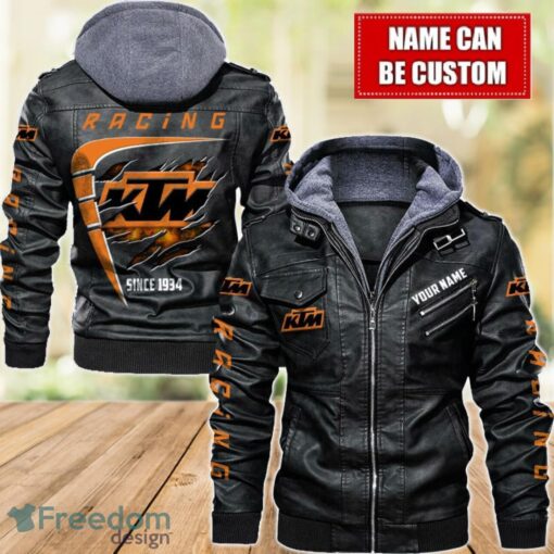 KTM 2D Leather Jacket For Men Custom Name Special Gift Ideas Product Photo 1