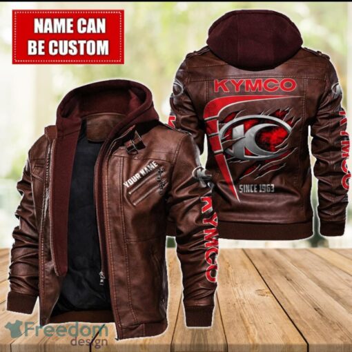 Kymco 2D Leather Jacket For Men Custom Name Special Gift Ideas Product Photo 2