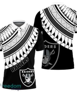 Las Vegas Raiders Polynesian Pattern Polo Shirt