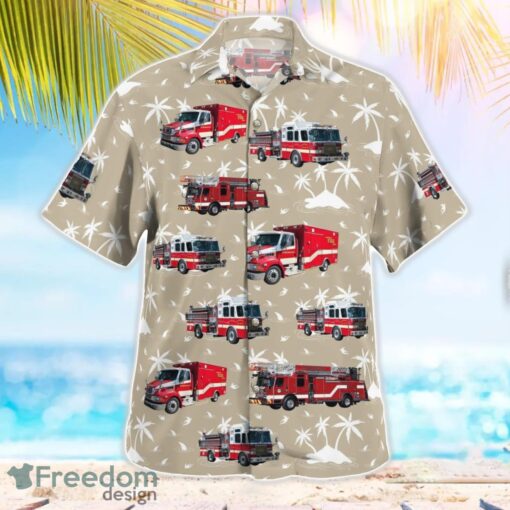 Lauderhill, Broward County, Florida, Lauderhill Fire Department Aloha Hawaiian Shirt Product Photo 3