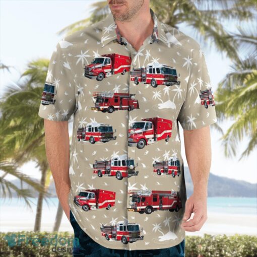 Lauderhill, Broward County, Florida, Lauderhill Fire Department Aloha Hawaiian Shirt Product Photo 4