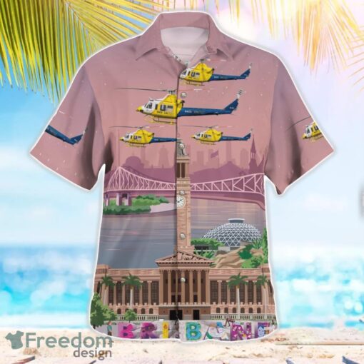 LifeFlight Australia Bell 412EP Tropical 3D Hawaiian Shirt Gift For Summer Product Photo 2