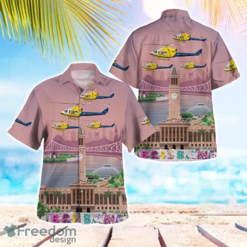 LifeFlight Australia Bell 412EP Tropical 3D Hawaiian Shirt Gift For Summer Product Photo 1