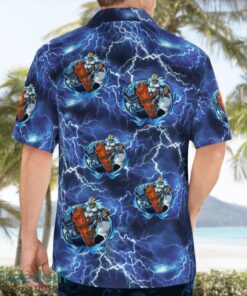 Lineman Flames Aloha Hawaiian Shirt Product Photo 2