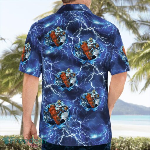 Lineman Flames Aloha Hawaiian Shirt Product Photo 2