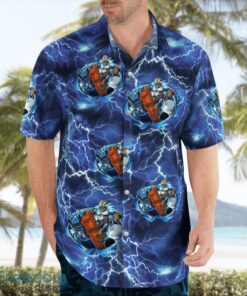 Lineman Flames Aloha Hawaiian Shirt Product Photo 4