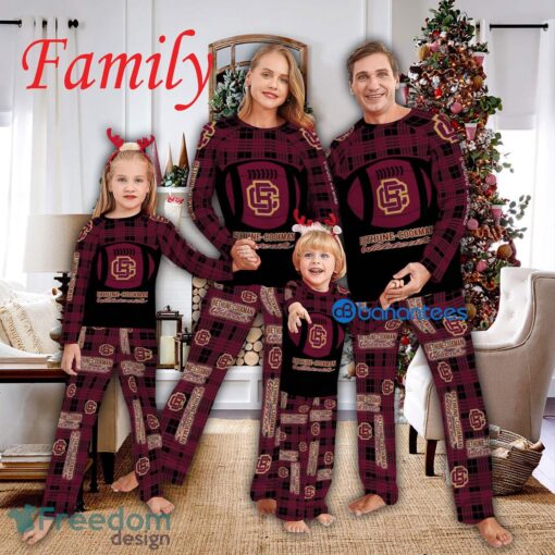 Logo Pattern Pajamas Set Gift Family NCAA2 Bethune Cookman Wildcats Caro For Fans Holidays Product Photo 1