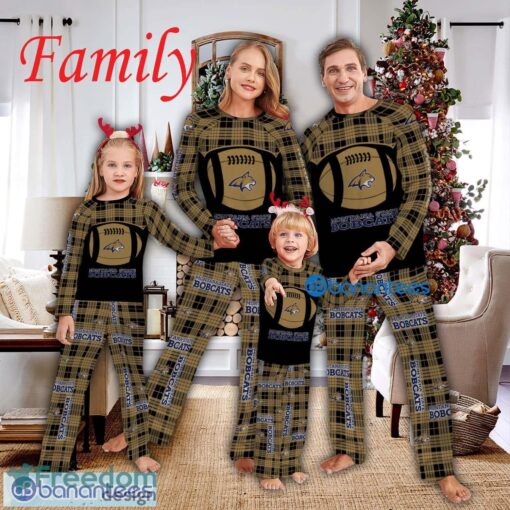 Logo Pattern Pajamas Set Gift Family NCAA2 Montana State Bobcats Caro For Fans Holidays Product Photo 2