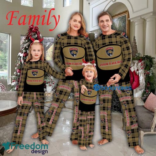 Logo Pattern Pajamas Set Gift For Family NHL Florida Panthers Caro For Fans Holidays - Logo Pattern Pajamas Set Gift For Family NHL Florida Panthers Caro For Fans Holidays