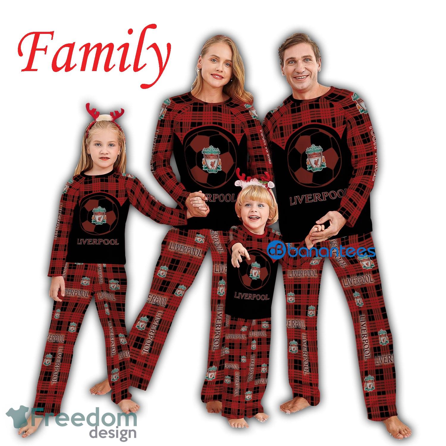 Logo Pattern Pajamas Set Men Women Children EPL Liverpool Caro For Fans Holidays Product Photo 1