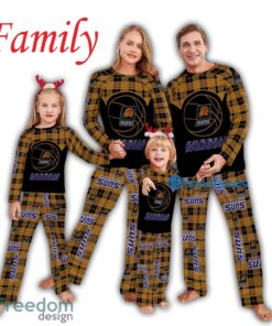 Logo Pattern Pajamas Set Men Women Children NBA Phoenix Suns Caro For Fans Holidays Product Photo 1