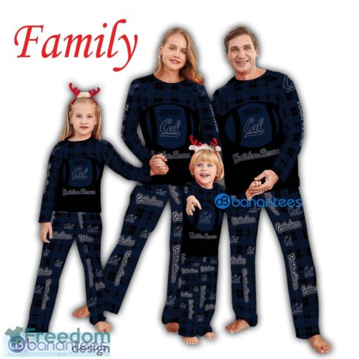 Logo Pattern Pajamas Set Men Women Children NCAA California Golden Bears Caro For Fans Holidays Product Photo 2