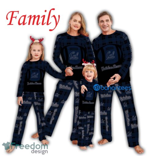 Logo Pattern Pajamas Set Men Women Children NCAA California Golden Bears Caro For Fans Holidays Product Photo 1