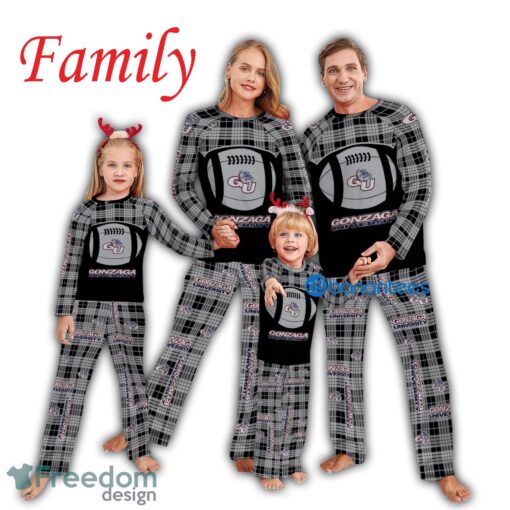 Logo Pattern Pajamas Set Men Women Children NCAA2 Gonzaga Bulldogs Caro For Fans Holidays Product Photo 1