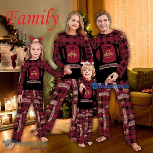 Logo Team Family Pajamas Set NCAA Iowa State Cyclones Caro For Fans Holidays - Logo Team Family Pajamas Set NCAA Iowa State Cyclones Caro For Fans Holidays