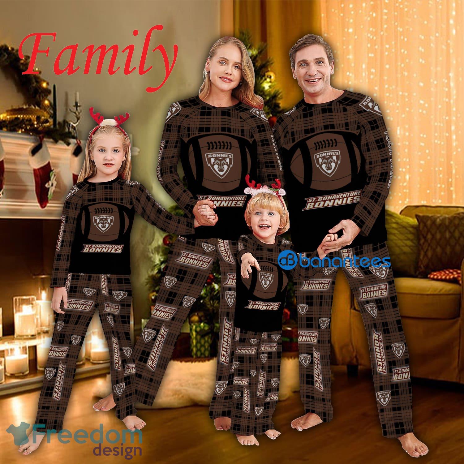 Logo Team Family Pajamas Set NCAA2 St Bonaventure Bonnies Caro For Fans Holidays - Logo Team Family Pajamas Set NCAA2 St Bonaventure Bonnies Caro For Fans Holidays