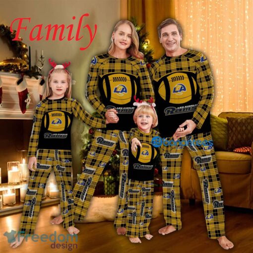 Logo Team Family Pajamas Set NFL Los Angeles Rams Caro For Fans Holidays - Logo Team Family Pajamas Set NFL Los Angeles Rams Caro For Fans Holidays