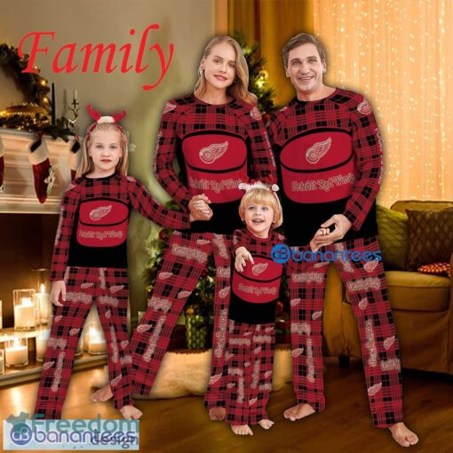 Logo Team Family Pajamas Set NHL Detroit Red Wings Caro For Fans Holidays - Logo Team Family Pajamas Set NHL Detroit Red Wings Caro For Fans Holidays