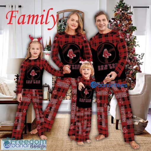 Logo Team Pajamas Set Gift Family MLB Boston Red Sox Caro For Fans Holidays - Logo Team Pajamas Set Gift Family MLB Boston Red Sox Caro For Fans Holidays