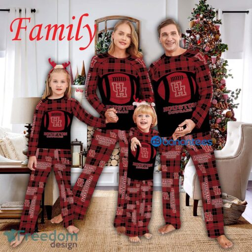 Logo Team Pajamas Set Gift Family NCAA Houston Cougars Caro For Fans Holidays - Logo Team Pajamas Set Gift Family NCAA Houston Cougars Caro For Fans Holidays