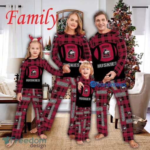 Logo Team Pajamas Set Gift Family NCAA Northern Illinois Huskies Caro For Fans Holidays - Logo Team Pajamas Set Gift Family NCAA Northern Illinois Huskies Caro For Fans Holidays