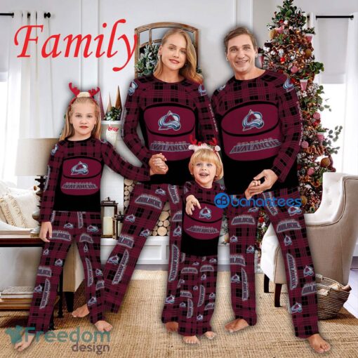 Logo Team Pajamas Set Gift Family NHL Colorado Avalanche Caro For Fans Holidays - Logo Team Pajamas Set Gift Family NHL Colorado Avalanche Caro For Fans Holidays