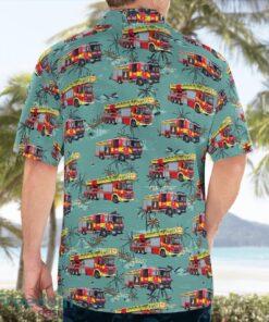 London, United Kingdom, London Fire Brigade Hawaiian Shirt Summer Beach Shirt Product Photo 2