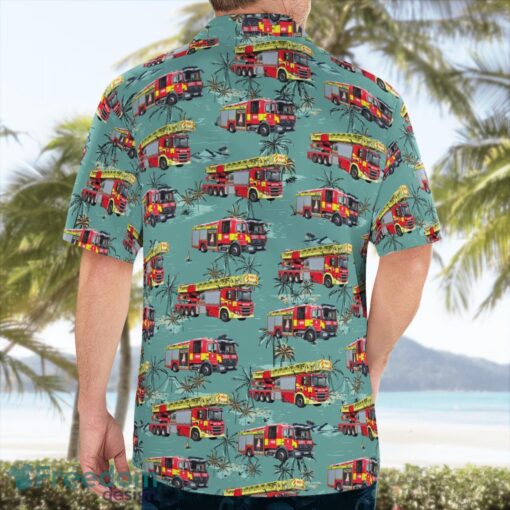 London, United Kingdom, London Fire Brigade Hawaiian Shirt Summer Beach Shirt Product Photo 2