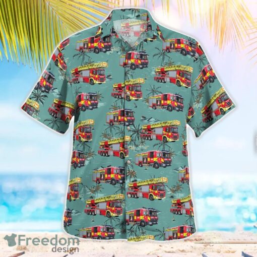 London, United Kingdom, London Fire Brigade Hawaiian Shirt Summer Beach Shirt Product Photo 3