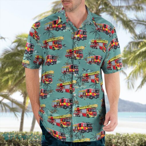 London, United Kingdom, London Fire Brigade Hawaiian Shirt Summer Beach Shirt Product Photo 4