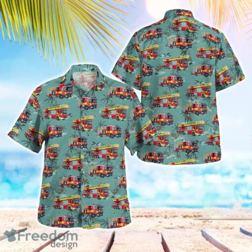 London, United Kingdom, London Fire Brigade Hawaiian Shirt Summer Beach Shirt Product Photo 1