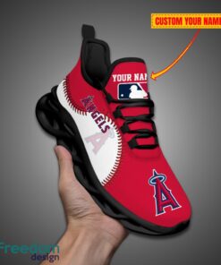 Los Angeles Angels MLB Personalized Name Max Soul Shoes New Gift