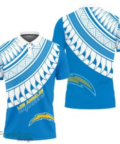 Los Angeles Chargers Polynesian Pattern Polo Shirt