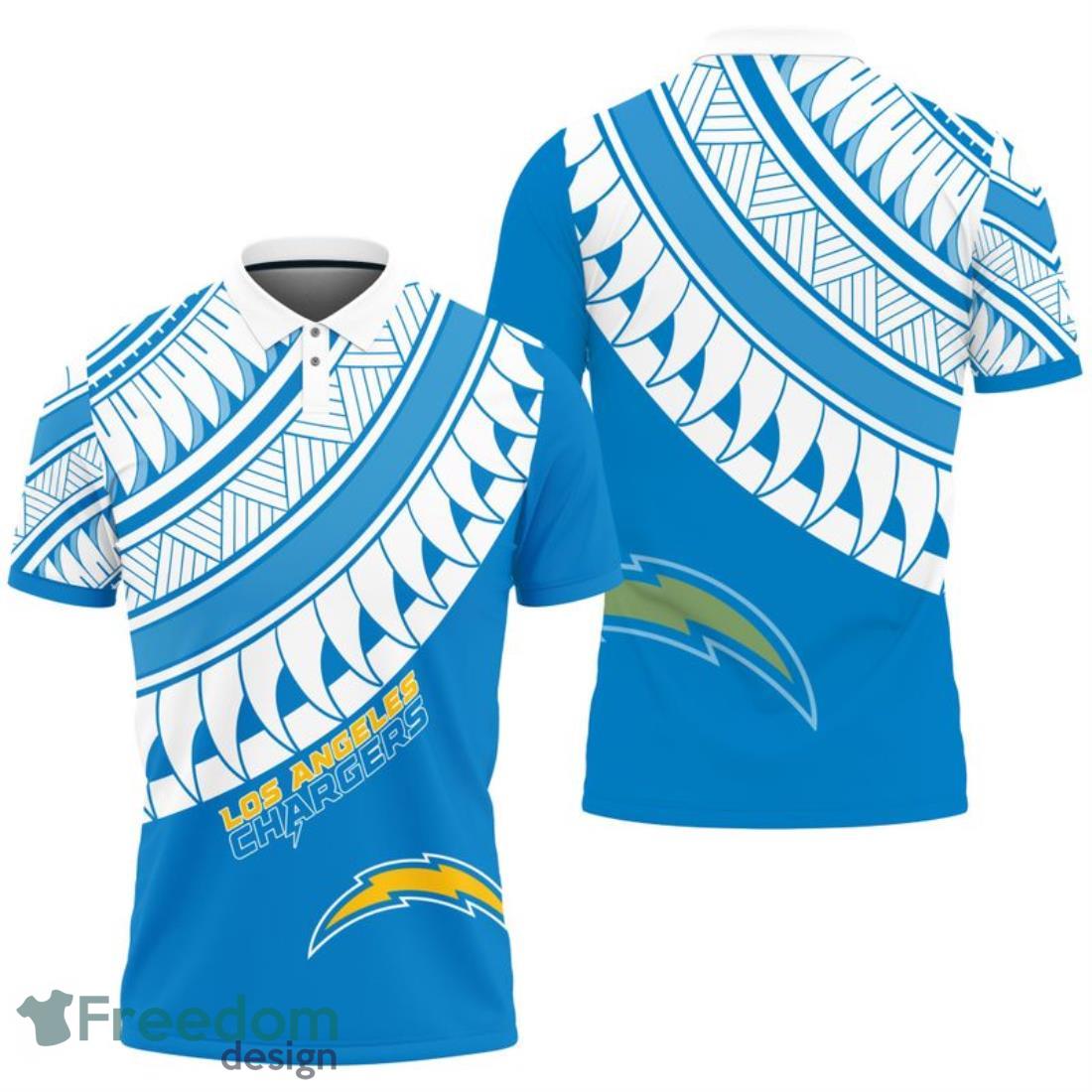 Los Angeles Chargers Polynesian Pattern Polo Shirt image Los Angeles Chargers Polynesian Pattern Polo Shirt Product Photo 1