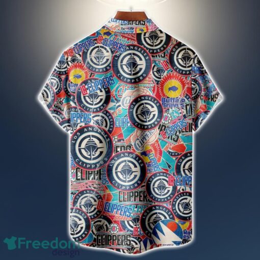 Los Angeles Clippers Logo All Printed 3D Hawaiian Shirt For Fans NBA Hawaiian Shirt Product Photo 2